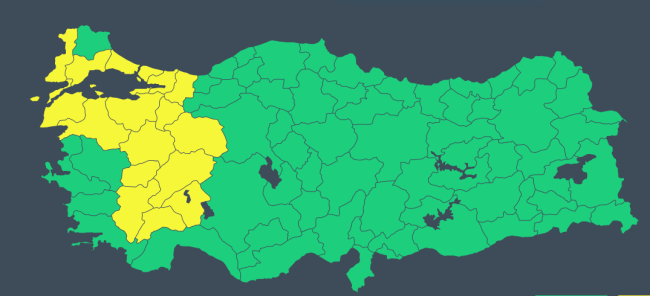 17 il için 'sarı' uyarı: Gök gürültülü sağanak bekleniyor